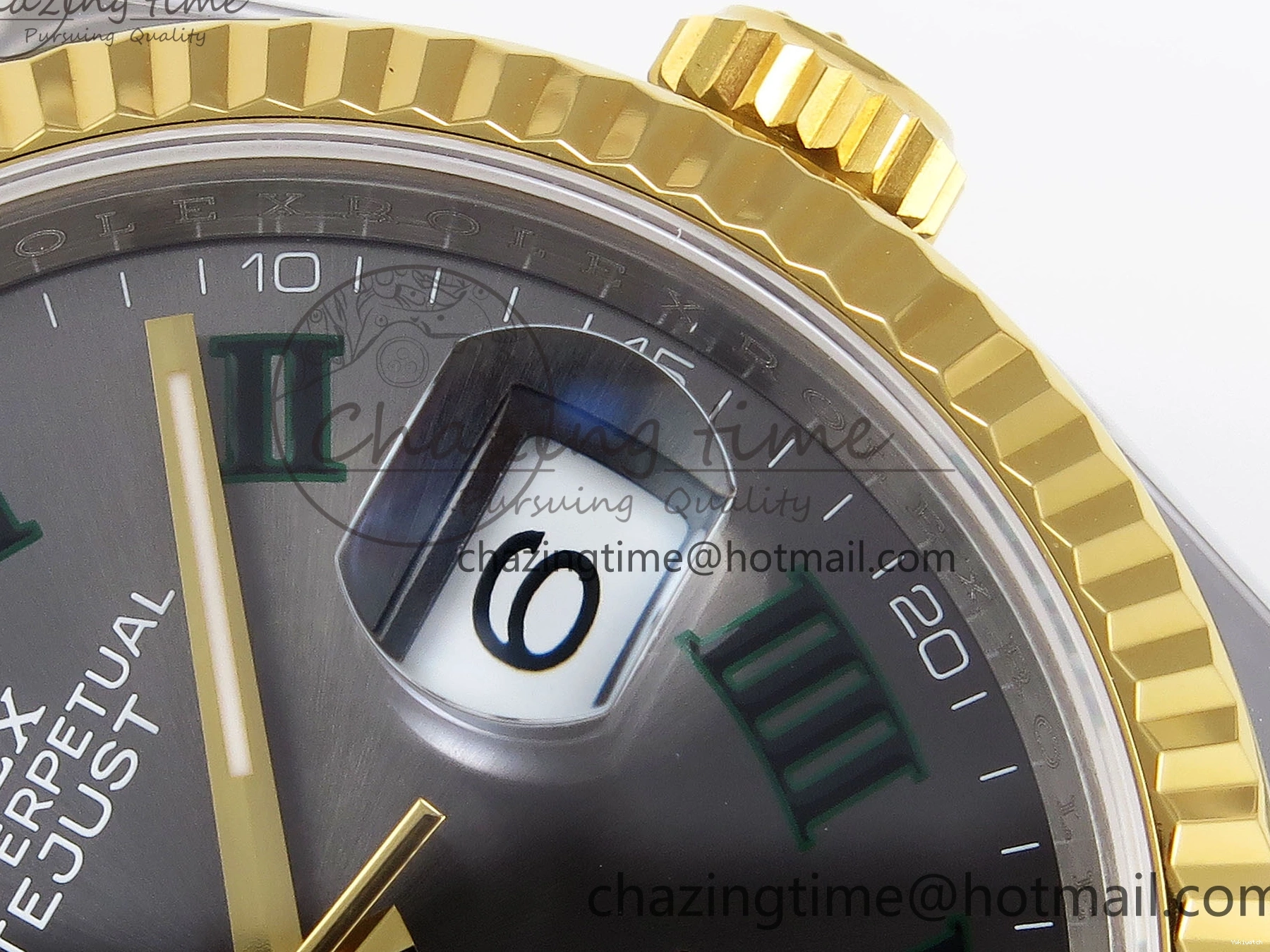 Bracelet Marker SS DateJust VSF VS3235 36 YG Roman 904L 126233 Edition 1:1 Steel Best Green Jubilee Gray on Dial 0211